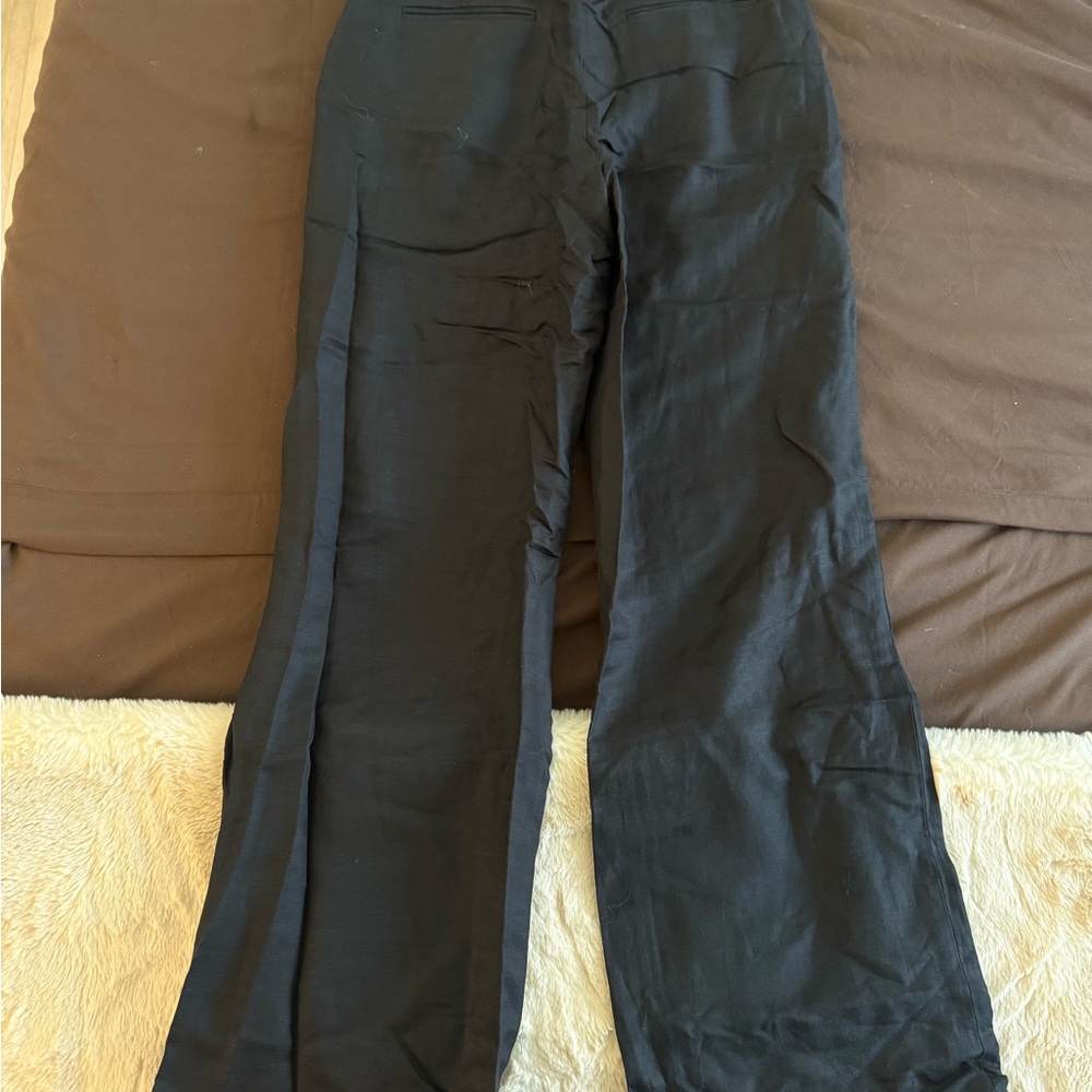 Anine Bing Black High-Rise Wide Leg Trousers
